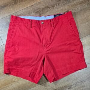 Polo Ralph Lauren Shorts Mens 32 Red 6 Chino Pony Preppy Casual Summer
